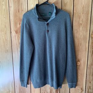 G.H. Bass & Co. medium 1/4 button pullover sweater